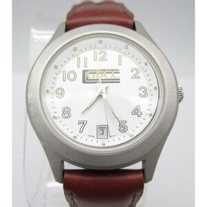 Men Croton GBCC Quartz WR Analog 36mm Round Watch (H927) "New Battery"